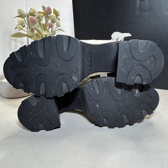 Sorel Brex Chelsea Pull On Leather Waterproof Boot Cream/Black Women 11 - Picture 8 of 10